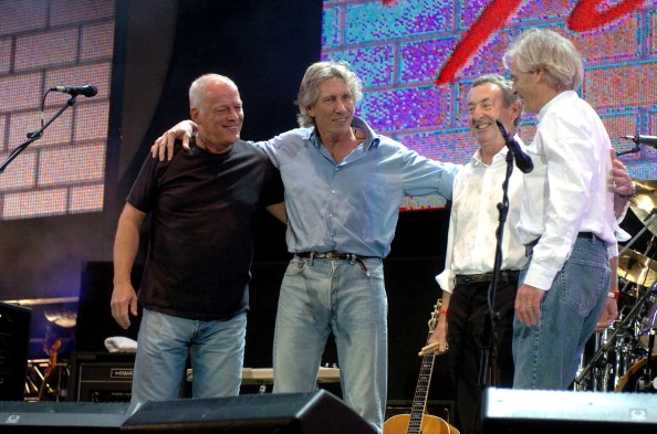 David Gilmour, Roger Waters, Nick Mason & Richard Wright at 2005's Live 8 - Us & Them: The Great Pink Floyd Debate Returns by Eric Senich David Gilmour, Roger Waters, Nick Mason & Richard Wright at 2005's Live 8 - Us & Them: The Great Pink Floyd Debate Returns by Eric Senich